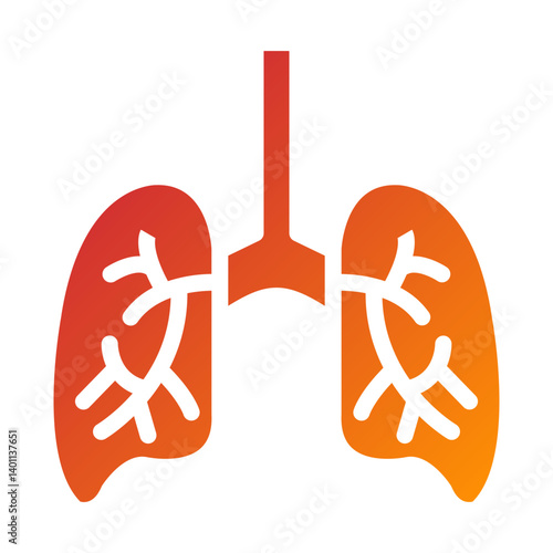 Vector Design Lungs Icon Style