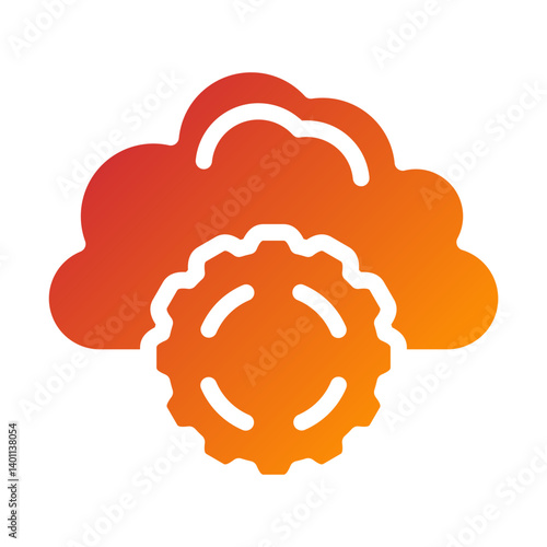 Vector Design Cloud Settings Icon Style