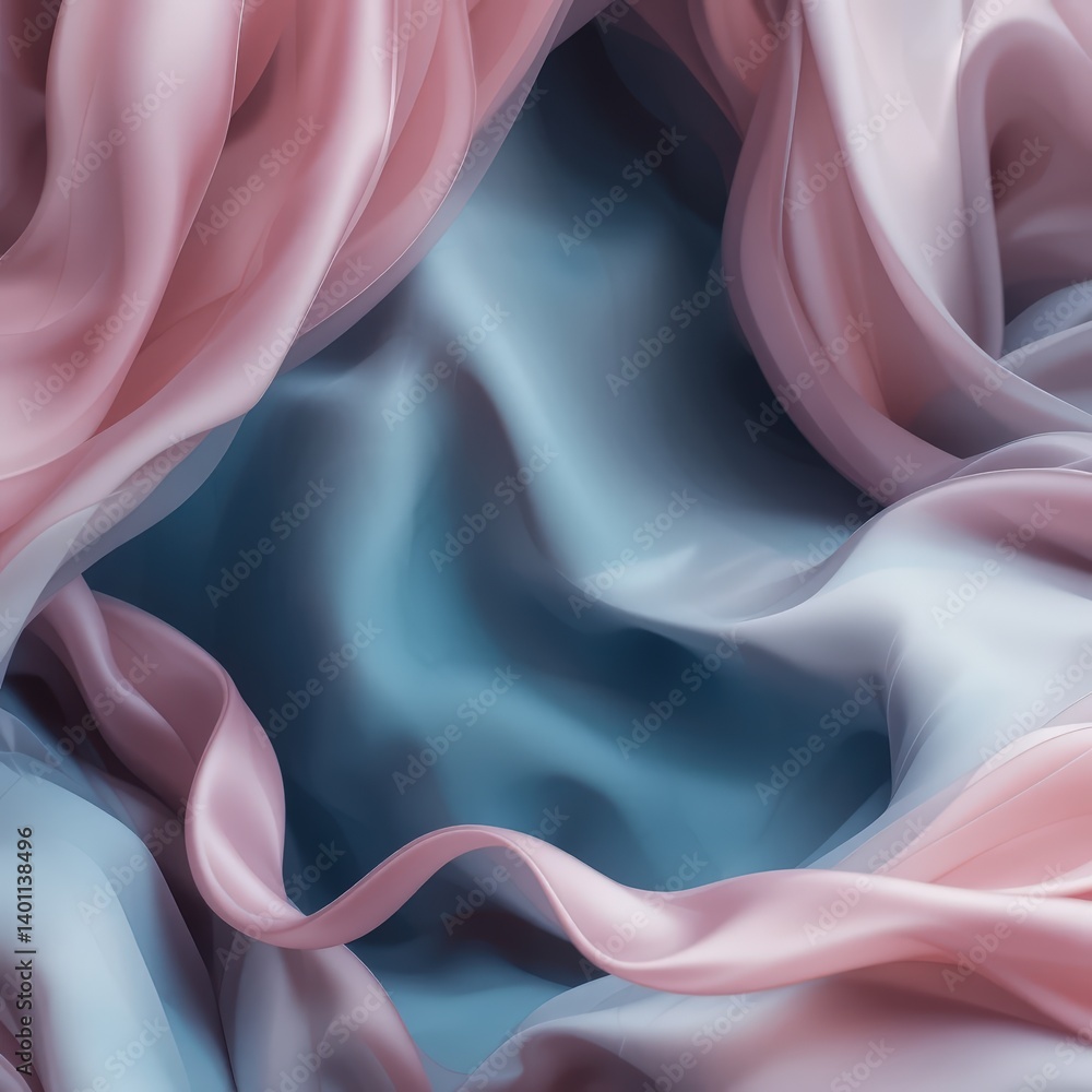 Soft Flowing Fabric in Pastel Colors Creating Dreamy Textures Soft Flowing Fabric in Pastel Colors Creating Dreamy Textures