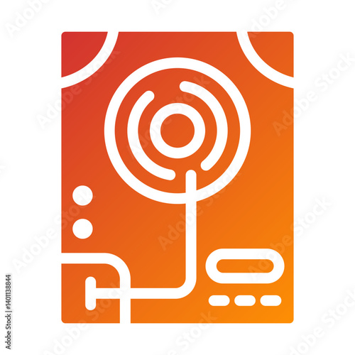 Vector Design Hard Disk Icon Style