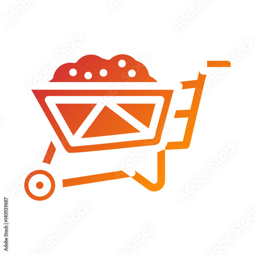 Vector Design Wheelbarrow Icon Style