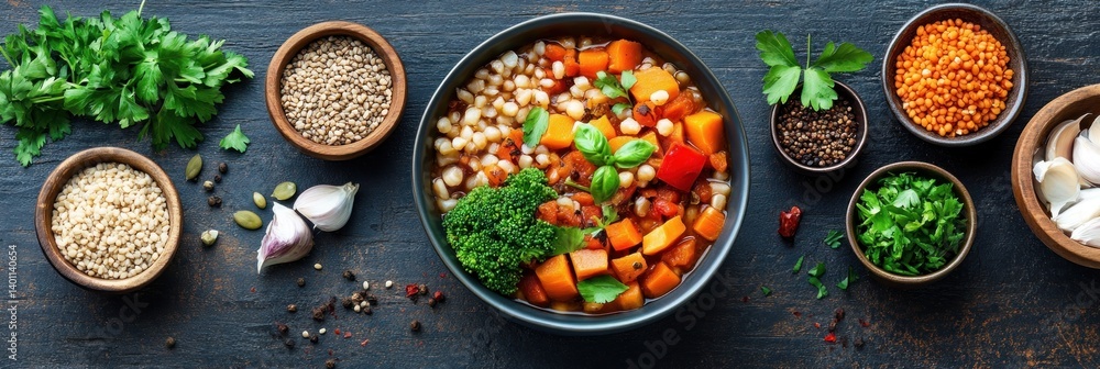 Colorful Vegetable Stew with Grains Colorful Vegetable Stew with Grains