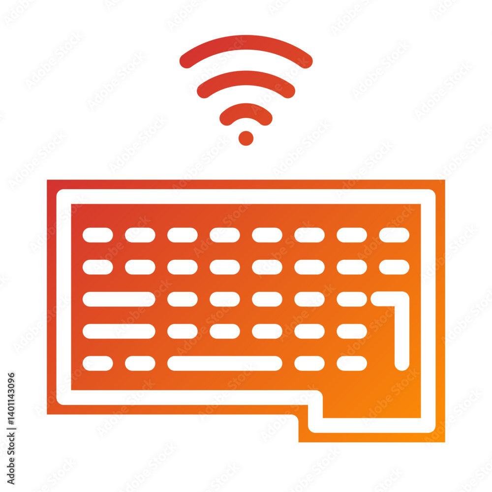 Vector Design Wireless Keyboard Icon Style Vector Design Wireless Keyboard Icon Style