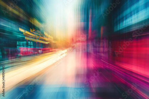 Abstract technology background with glowing lines creating futuristic perspective 