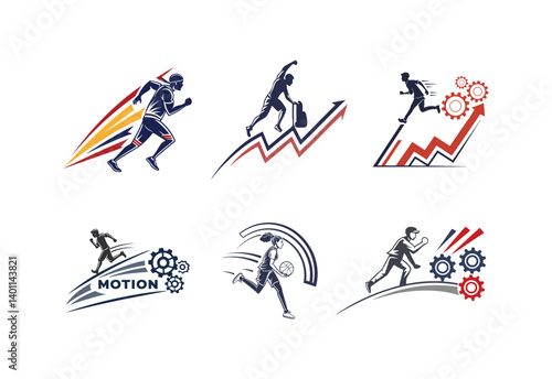 Wallpaper Mural Motion logo design vector  templete Torontodigital.ca