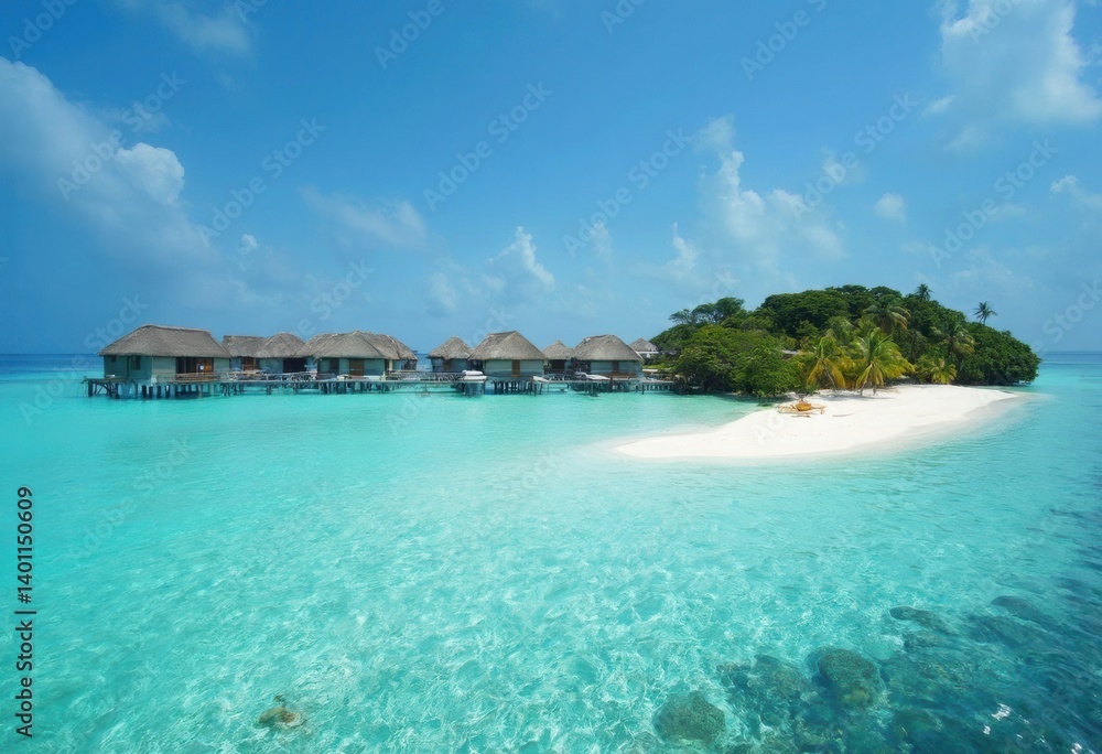 Luxurious Tropical Island Resort with Crystal Clear Waters and Stunning Sunsets Luxurious Tropical Island Resort with Crystal Clear Waters and Stunning Sunsets