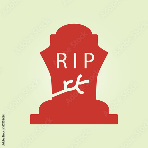 Tombstone trendy icon luxurious abstract vector illustration colorful artwork lovely design