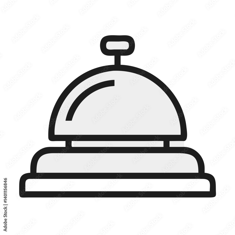 Obraz premium Room Service Tray with Food Cover Icon Design