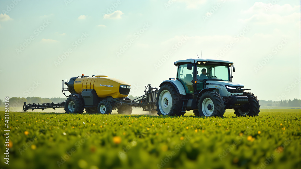 Fototapeta premium Modern Agricultural Machinery at Work