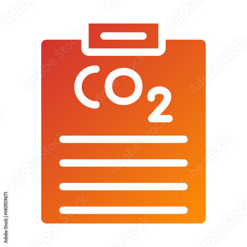 Carbon dioxide Report Icon Style