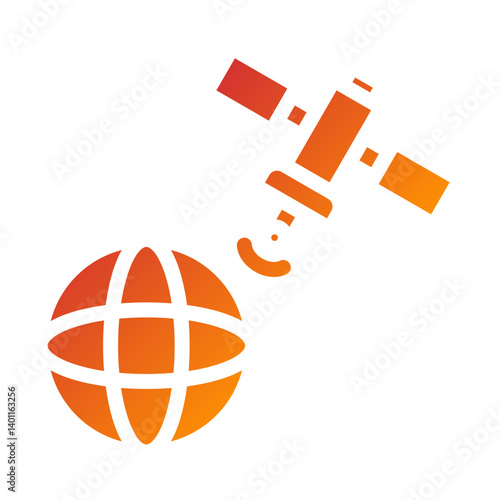 Satellite Earth Icon Style