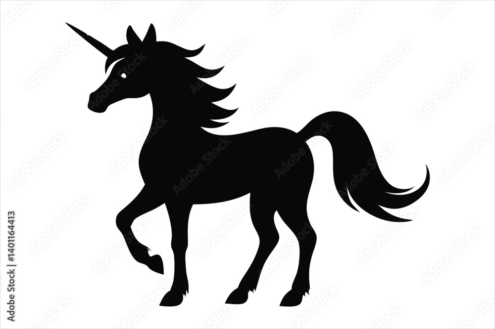 Fototapeta premium unicorn silhouette vector