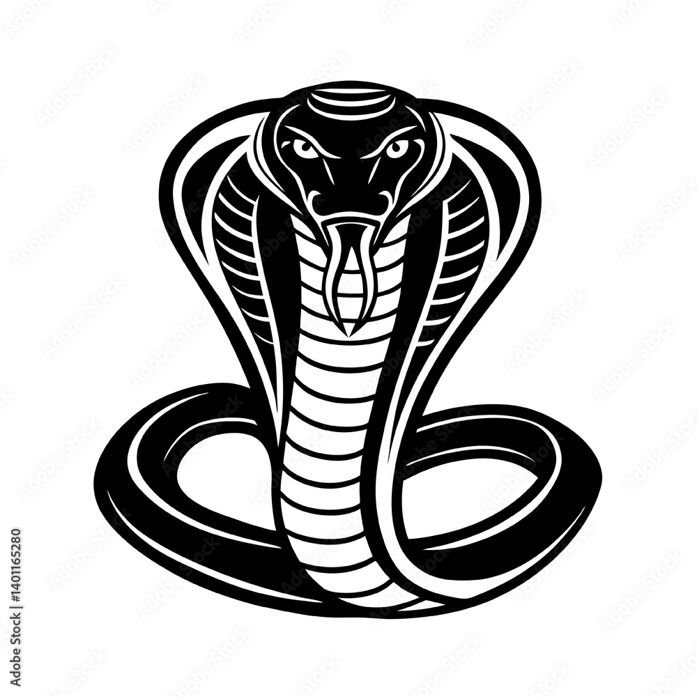 Fototapeta premium cobra-snake-icon-on-white-background