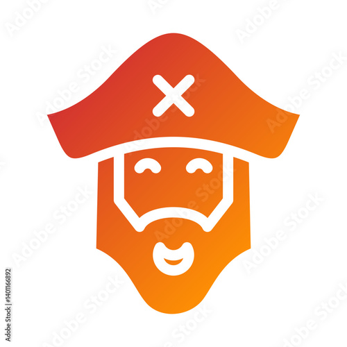 Pirate Beard Icon Style