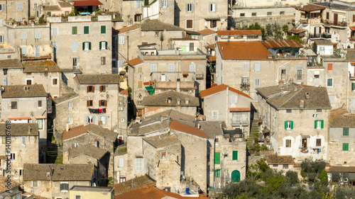 Obraz na płótnie Aerial view of houses in an Italian village. w salonie