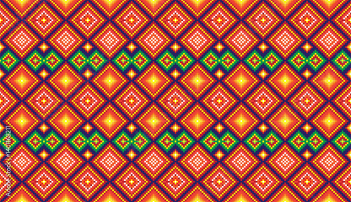 Red and blue Lao silk reflects a cultural pride that will never fade