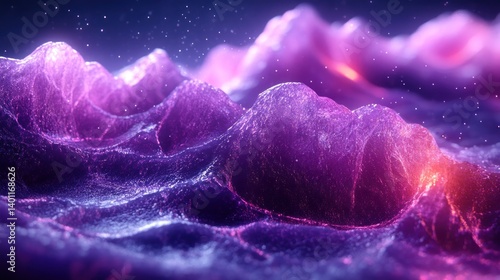 Abstract mountain range, vibrant colors