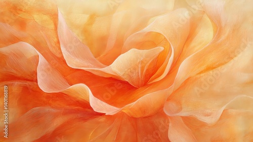 Wallpaper Mural A close up of an orange and peach colored flower with soft and delicate petals in bloom art Torontodigital.ca