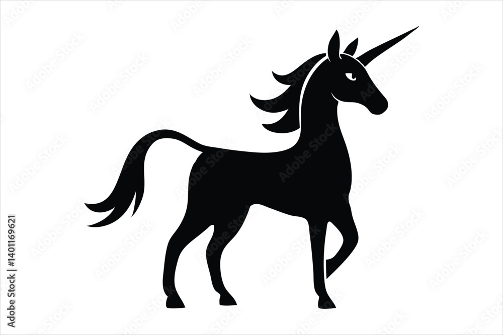 Fototapeta premium unicorn silhouette vector