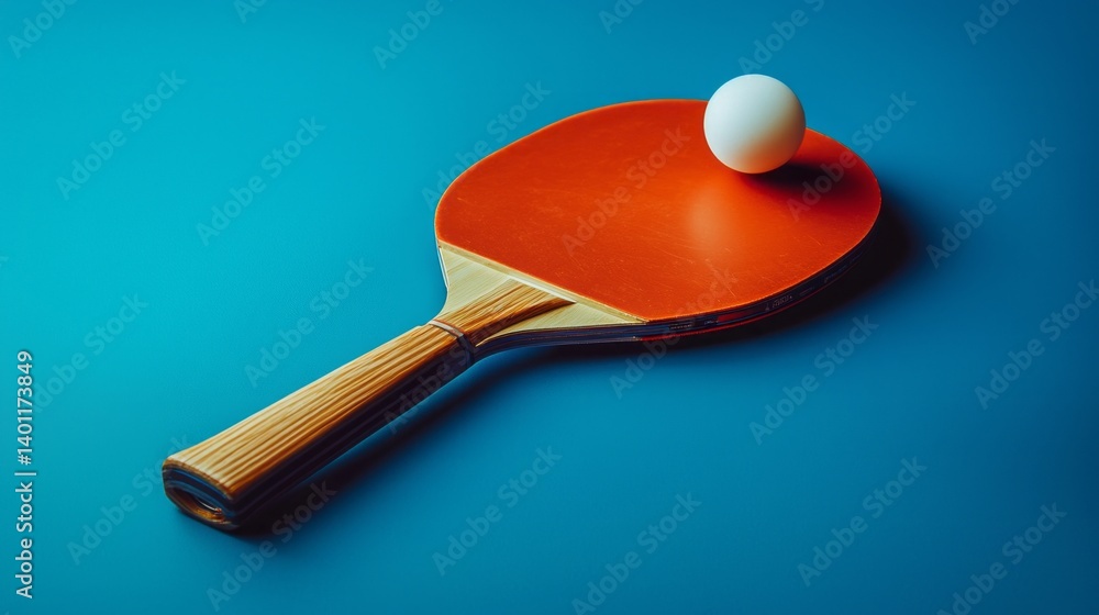 Table tennis racket and ball Table tennis racket and ball