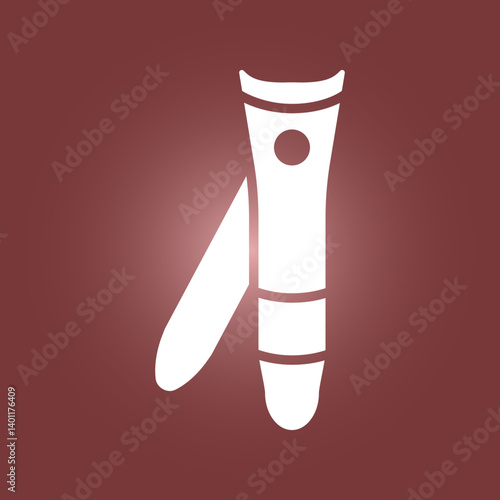 Nail cutter trendy icon royal abstract vector illustration colorful artwork lovely design