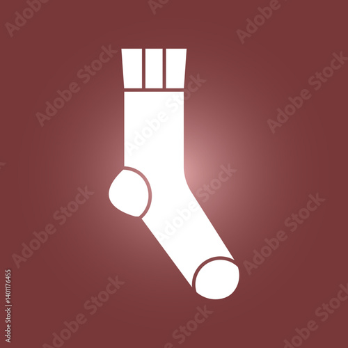 Sock trendy icon royal abstract vector illustration colorful artwork lovely design