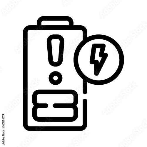 battery low line icon
