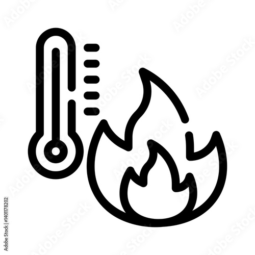 overheated line icon