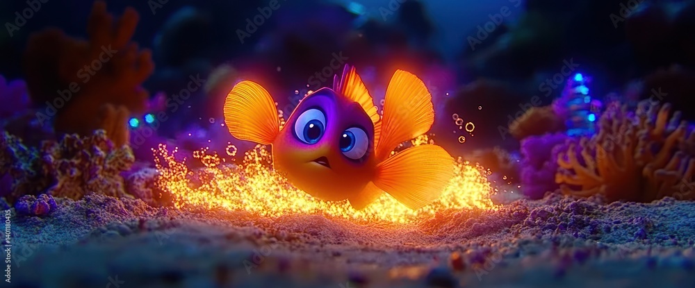 Fototapeta premium Small fish on fire