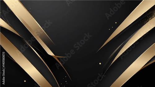 Black and gold luxury background with light effect