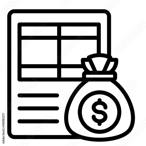 Accounts Receivable  Icon Element For Design	