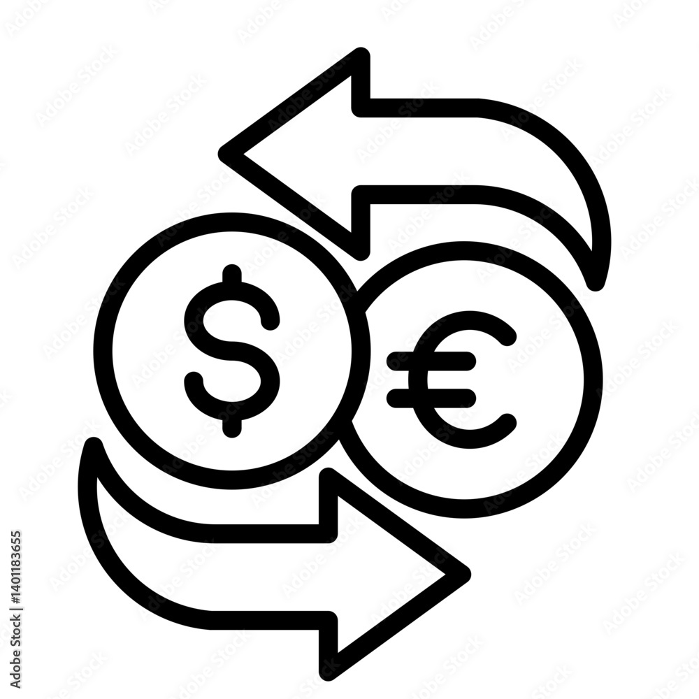 Currency Exchange Icon Element For Design Currency Exchange Icon Element For Design