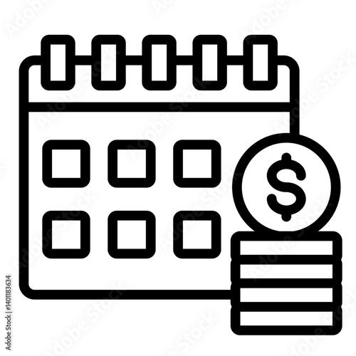 Payment Schedule  Icon Element For Design	