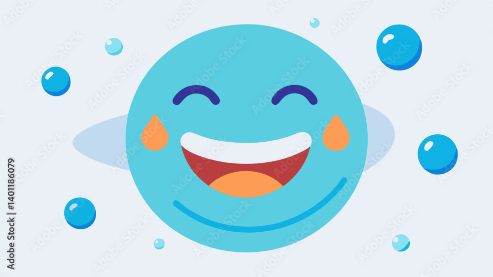 Lips with Exosome Treatment An illustration of a smiling face with full hydrated lips that glisten surrounded by ringed outlines of exosomes to signify the treatments effect.