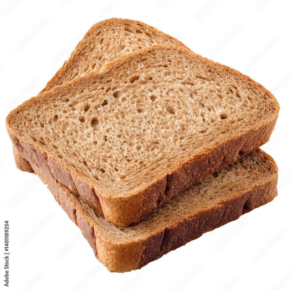 Slices of Whole Wheat Bread with Transparent Background Slices of Whole Wheat Bread with Transparent Background