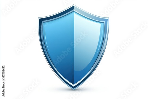 Free Download Blue shield protection symbol isolated on white background - GFXLoad