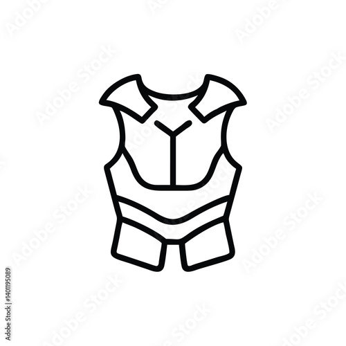 Protective Body Armor Vest Medieval Knights Cuirass Icon