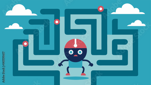 Lost in the Challenge A maze where a character is navigating through encountering various viral challenges ped in deadends symbolizing the confusion and potential danger of