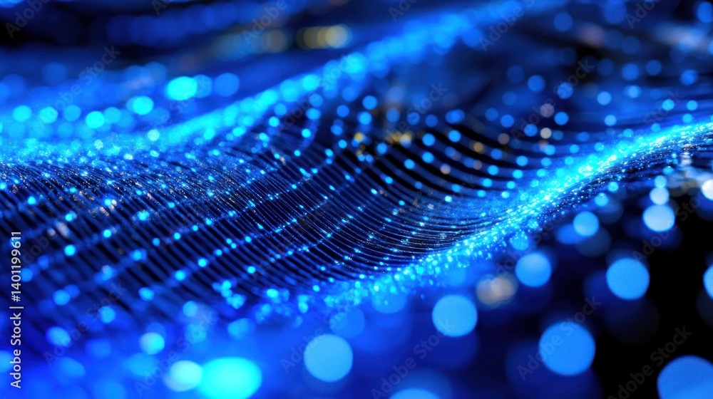 A beautifully abstract wave technology digital network background with blue light, perfect for corporate themes.
