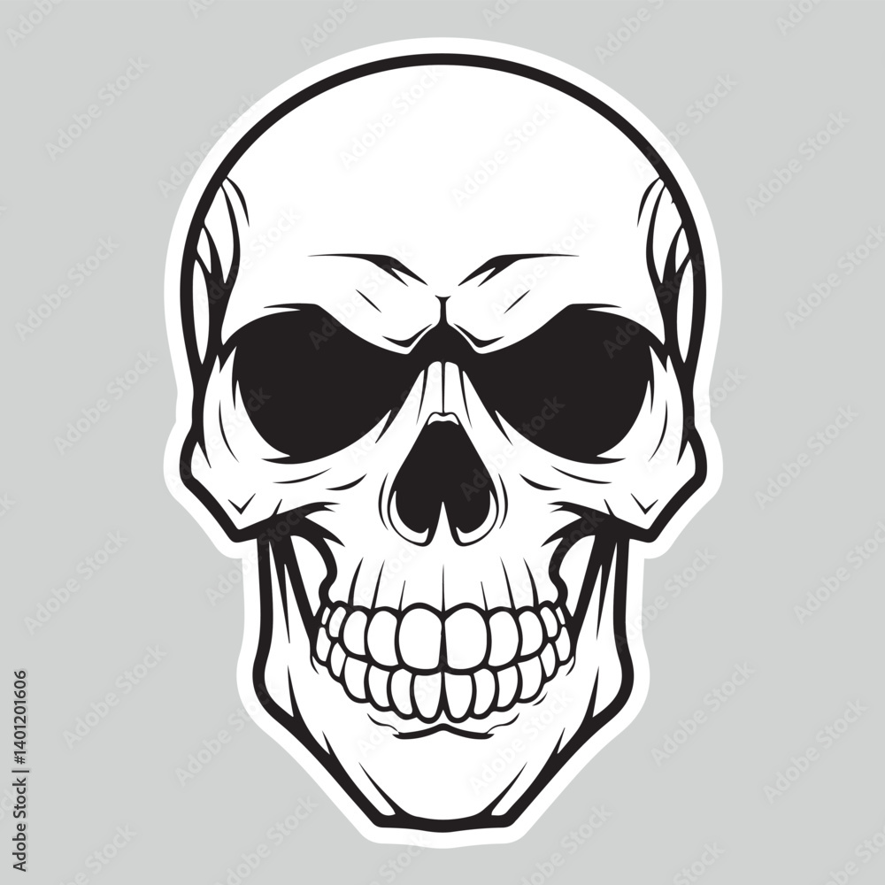 Fototapeta premium A skull with a skull and a black background with spots