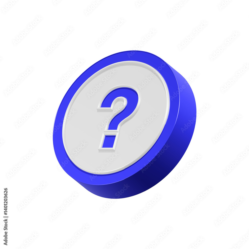 question mark con 3d rendering faq symbol question mark con 3d rendering faq symbol