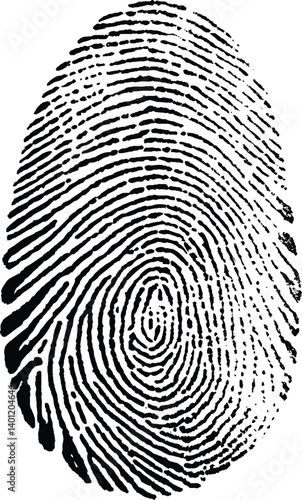 Biomimetic fingerprint. Authentication logo ideas.