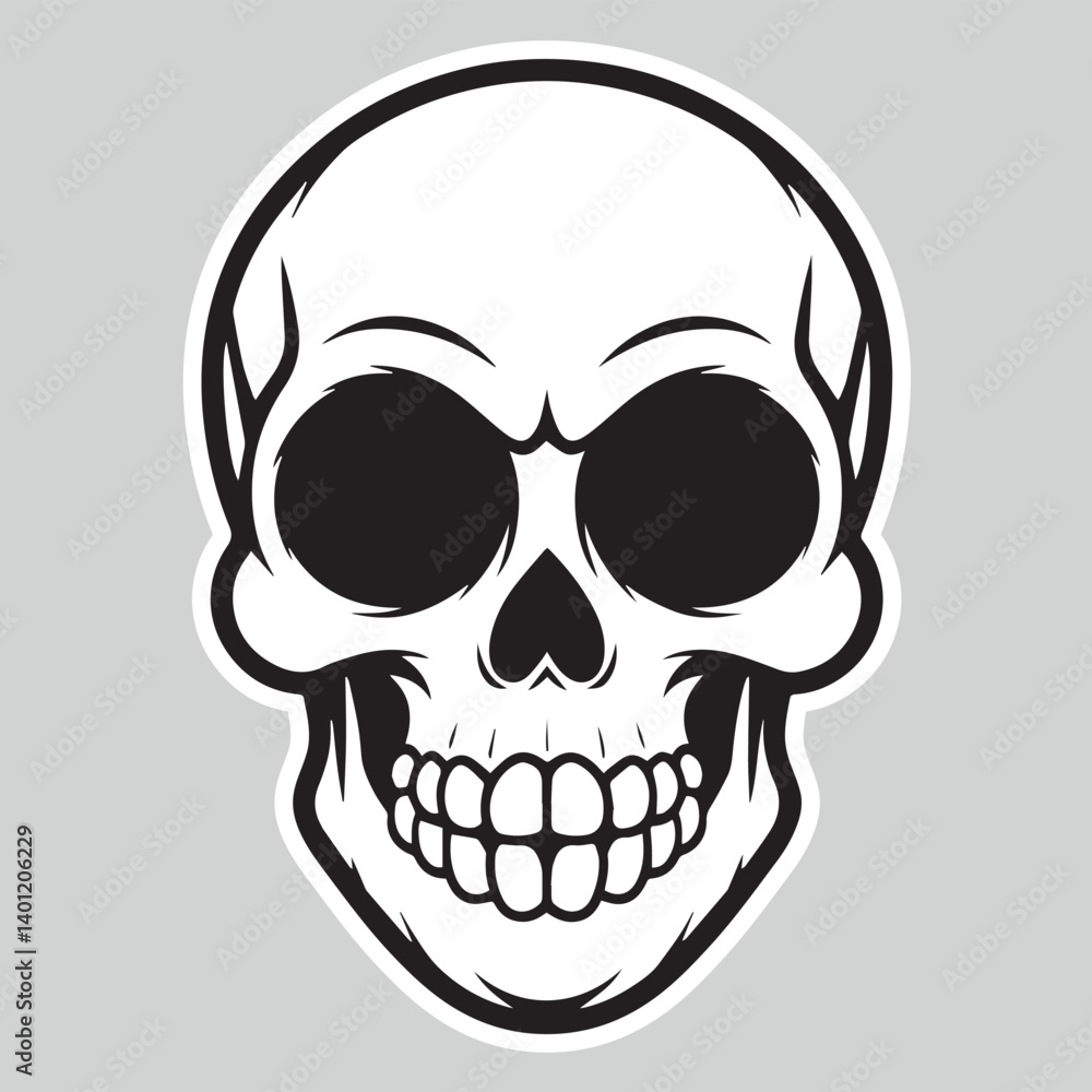 Fototapeta premium A skull with a skull and a black background with spots