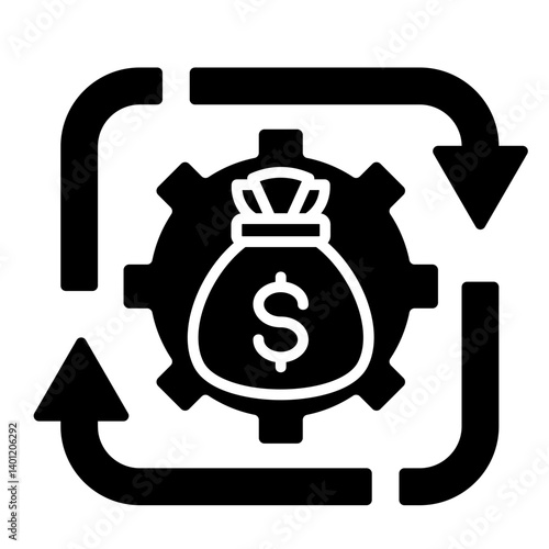 Working Capital  Icon Element For Design	
