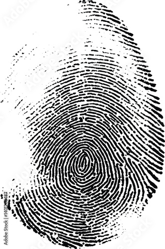 Human fingerprints. Vector realistic fingerprints. Vector illustration.