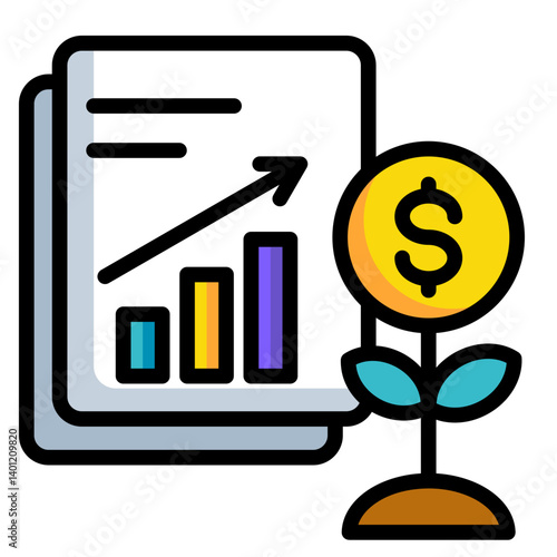 Investment Portfolio  Icon Element For Design	