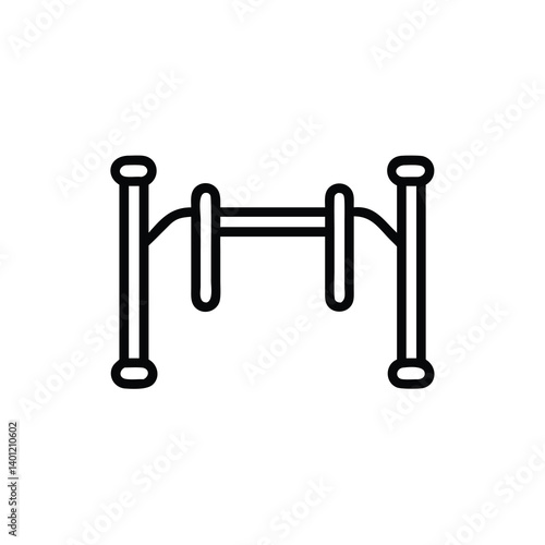 Outdoor Gym Equipment Minimalist Vector Illustration For Exercise And Fitness Projects And Designs