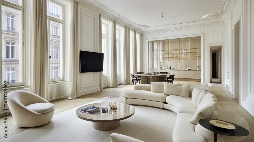 A Modern Luxurious Living Room Interior With Elegant Decor A Modern Luxurious Living Room Interior With Elegant Decor