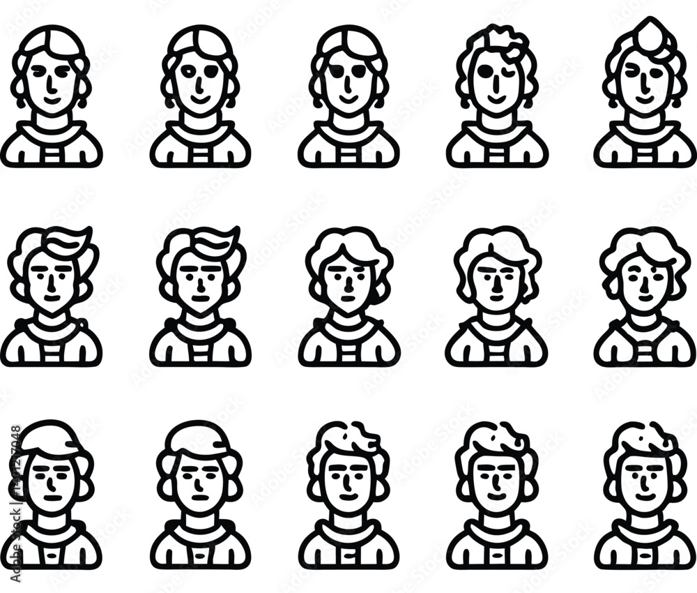set of faces set of faces