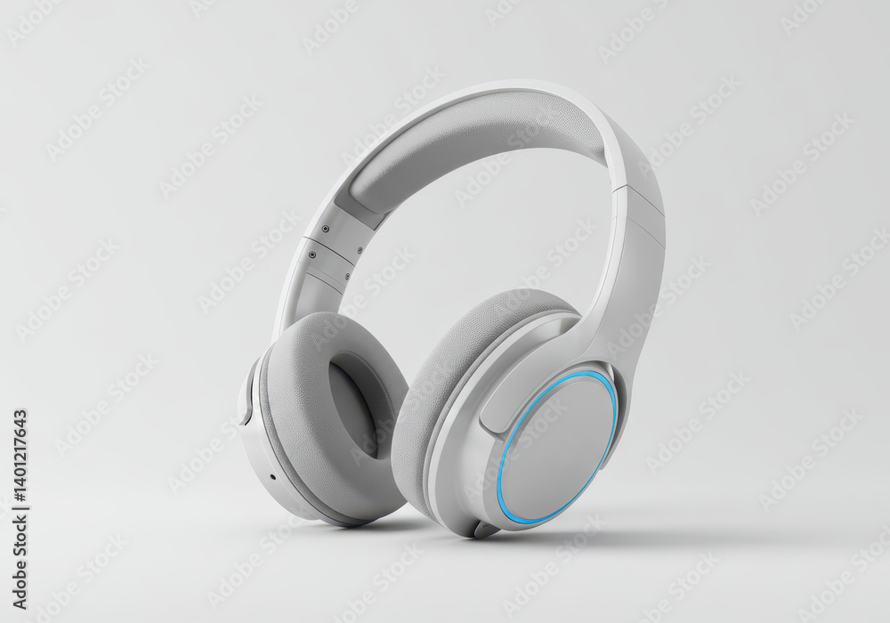 Modern white headphones for audio enthusiasts Modern white headphones for audio enthusiasts